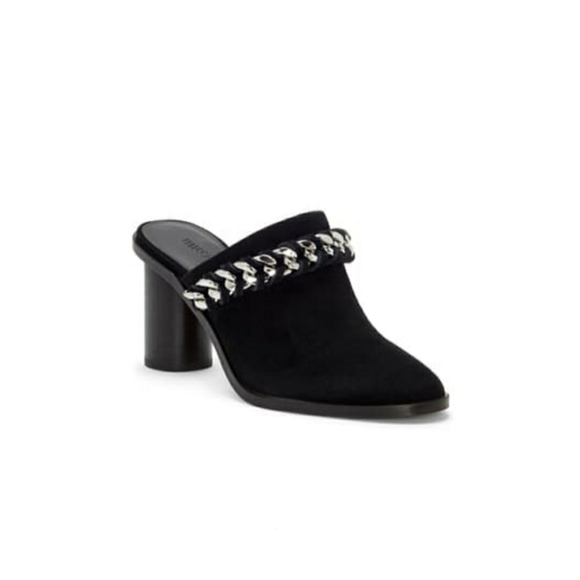 rebecca Minkoff Gayiah Suede Stacked Heeled Mules - Picture 5 of 16